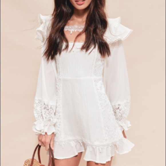 for love and lemons crema silk linen dress